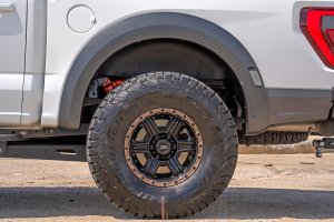 Ford F-150 Raptor Rear Wheel Well Liners - Rough Country - Rough Country - Black - '21-'25